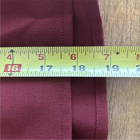 J Crew Mercantile Short Burgundy Mini Skirt Ruffle Hem Size 14 - Picture 5 of 10